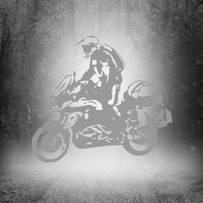 Veselá Stena Samolepka na stenu na stenu Motorka BMW GS Enduro Farba: černá