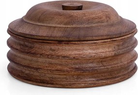 Ručne vyrobená drevená uzatvárateľná nádoba na potraviny