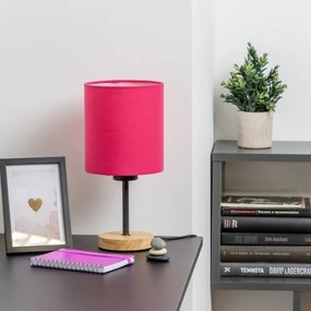 Brilagi - Stolná lampa NUBILA WOOD 1xE27/25W/230V dub/ružová
