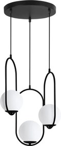 Závesné svietidlo Florence, 3x biele sklenené tienidlo, b, o, U