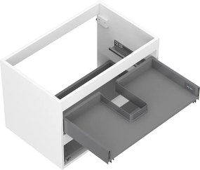 Mexen Box-A, závesná skrinka 70 cm, 2 zásuvky, biela matná, 91AX0-0700-470-2-01
