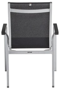 Basic+ Premium záhradná jedálenská stolička strieborná
