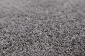 ITC, Metrážny koberec Sweet 75 tmavo šedý, na mieru, šíře 4m, šedá, filc, obývacia izba