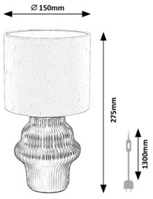 Rabalux 74059 - Stolná lampa GLIMO 1xE14/40W/230V zelená