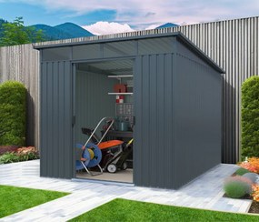 Zahradní domek BestBerg ZDSL-6S / 6,6 m² / 238 x 279 x 203 cm / světle šedá