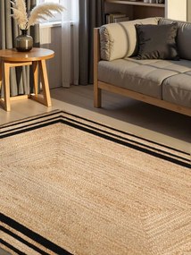 Koberec Hanse Home JUTTA prírodný / zlatý / čierny