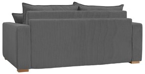 Sivá menčestrová rozkladacia pohovka 225 cm Augustin – Bobochic Paris