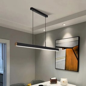 Toolight Toolight, LED závesné svietidlo 80cm, 15W, APP1447-CP, čierna matná, OSW-02391