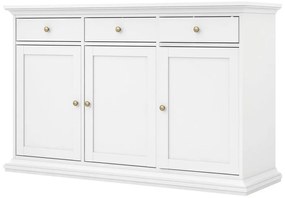 Biela nízka komoda 144x92 cm Paris – Tvilum