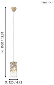 Eglo 49201 - Luster CARDIGAN 1xE27/60W/230V