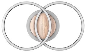 Čierno-hnedé LED stmievateľné stropné svietidlo 28x46 cm Giro – Trio