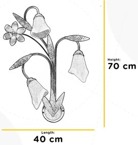 ONLI - Nástenné svietidlo ALGA 3xE14/6W/230V bronzová