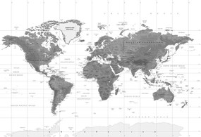 Obraz na korku štýlová čiernobiela mapa