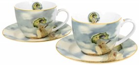 Šálka s podšálkou espresso 80ml - set 2 ks Claude Monet Dáma s dáždnikom, 28591