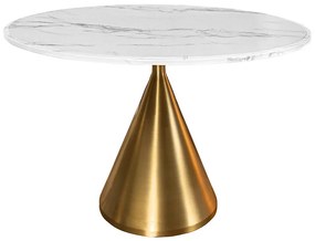 Okrúhly jedálenský stôl Amira 130 cm biely
