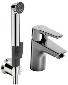 Hansa Hansaeco umývadlová batéria s bidetovú spŕškou chróm SIKOBHE232