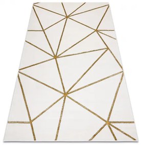 Koberec EMERALD exkluzívne 1013 glamour, štýlový geometrický krém / zlato Veľkosť: 160x220 cm