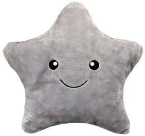 Plyšový vankúš TINY STAR Hviezdička - šedý