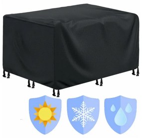SPRINGOS Kryt na záhradný nábytok 152x104x71 cm, čierny SPRINGOS EXTERIO