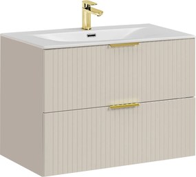 Comad Kúpeľňová skrinka s keramickým umývadlom Adel Cashmere 80 cm - kašmír