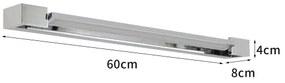 Brilagi-LED Kúpeľňové zrkadlo s osvetlením AQUA LINE LED/18W/230V 60 cm IP44 lesklý chróm
