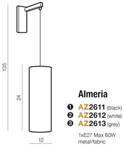 Azzardo nástenné svietidlo ALMERIA AZ2611