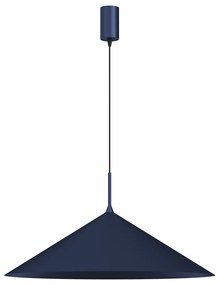 Závesné svietidlo Capital, 1x tmavomodré kovové tienidlo, (fi 60cm), db