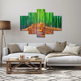 Obraz - Japonský bambusový les (150x105 cm)