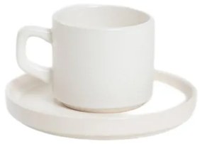 Šálka FAMELIO biela s podšálkou 725463 200 ml