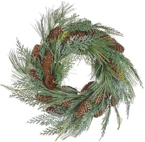 Vianočný veniec ⌀ 34 cm zelený ASTURIA Beliani