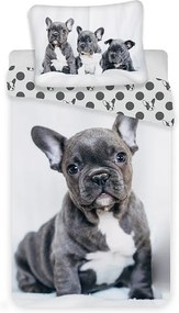 Bavlnené obliečky Bulldog, 140x200 cm