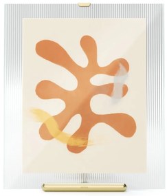 Sklenený stojací rámček v zlatej farbe 26x30,5 cm Flute – Umbra