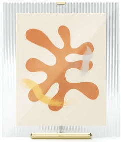 Sklenený stojací rámček v zlatej farbe 26x30,5 cm Flute – Umbra