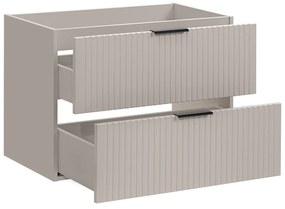 Závesná kúpeľňová skrinka so zrkadlom Bali 840 2D biela/dub votan