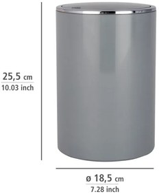 WENKO 22562100 - Kôš INCA 18,5x25,5 cm sivý/lesklý chróm