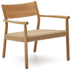 Kreslo vo svetloprírodnej farbe s výpletom Yalia – Kave Home