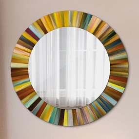 Okrúhle ozdobné zrkadlo na stenu Abstraktný radiálny vzor fi 50 cm