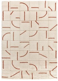 Koberec v tehlovej a krémovej farbe 160x230 cm Brenda – Universal