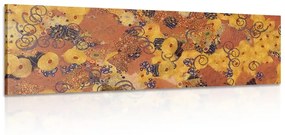 Obraz abstrakcia inšpirovaná G. Klimtom - 120x40