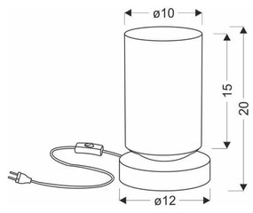 Čierna stolová lampa so skleneným tienidlom (výška 20 cm) Aspra – Candellux Lighting