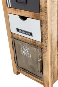 furniture-nabytek.cz - Masívna kúpeľňová spodná skrinka Pune z mangového dreva, lakovaná, viacfarebná – 42×30×80 cm