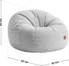 Sedací vak s podnožkou COMFY 3.0 sivý