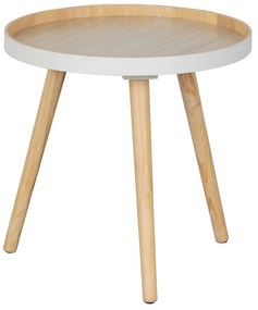 Odkladací stolík s bielym detailom WOOOD Sasha