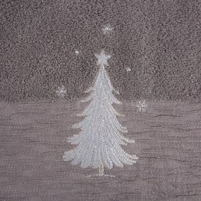 VIANOČNÝ BAVLNENÝ UTERÁK JOY SADA 3KS 70X140 CM TMAVOSIVÁ