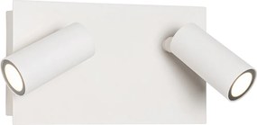 Moderné vonkajšie nástenné svietidlo biele vrátane LED 2-žiarovkové IP54 - Simon