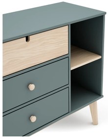 Detská komoda sivozelená 90x81x40 cm Estefania – Marckeric