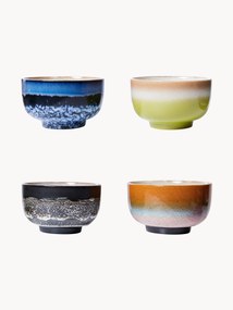 Ručne vyrobené misky's reaktívnou glazúrou 70's, 4 ks