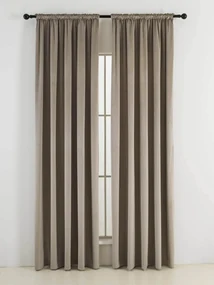 Zamatové zatemňovacie závesy Cesar cappuccino - 140 x 280 cm (2ks) - riasiaca stuha