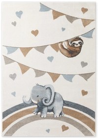 Krémový detský koberec 160x230 cm Walk like an Elephant Rainbow Party – Villeroy&amp;Boch