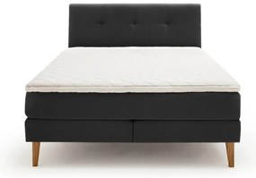 Antracitová boxspring posteľ 180x200 cm Stockholm – Meise Möbel